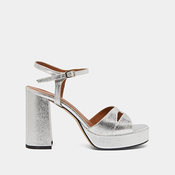 Jonak Platform Sandals And High Heels Textile Métallisé Argent JUSTINE