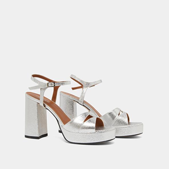 Jonak Platform Sandals And High Heels Textile Métallisé Argent JUSTINE
