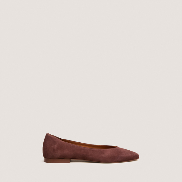 Jonak Pointed-toe Ballet Flats In Dark Brown Velvet DASSUS