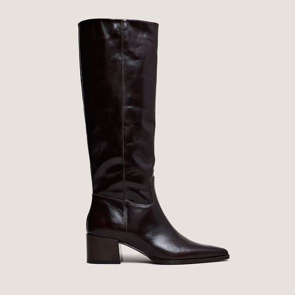 jonak Pointed-toe boots in dark brown leather PRIERE jonak Pointed-toe boots in dark brown leather PRIERE