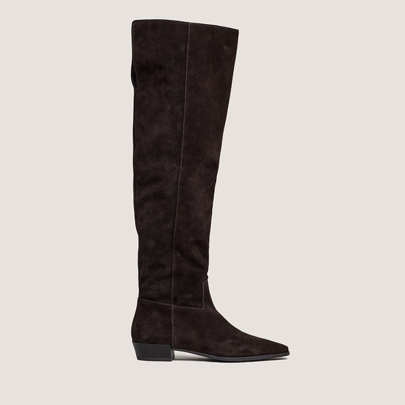 jonak Pointed-toe boots in dark brown suede PAPILLON