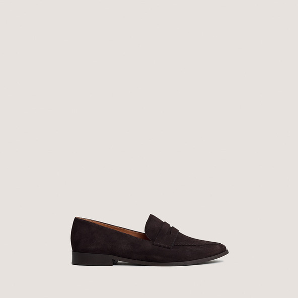 Jonak Pointed-toe Loafers In Dark Brown Velvet AMIDA