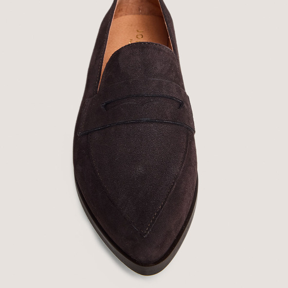 Jonak Pointed-toe Loafers In Dark Brown Velvet AMIDA