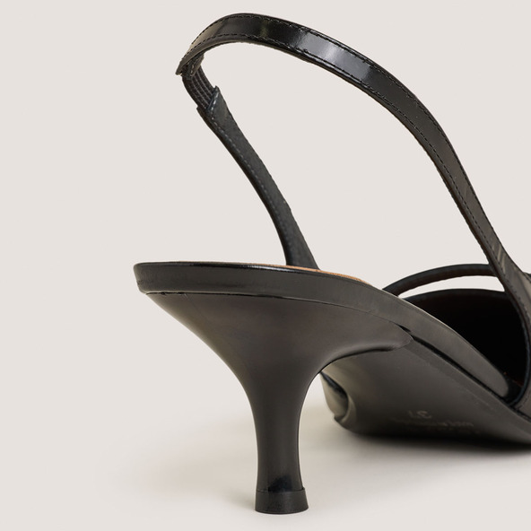 Jonak Pointed-toe Pumps In Black Glazed Leather DAMOISELLE