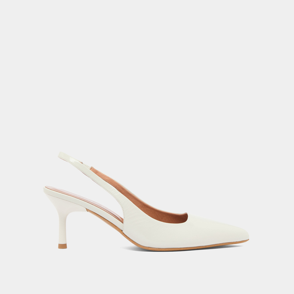 Jonak Pointed-toe Pumps In Pearl Pleated Varnish DIAMANTINE