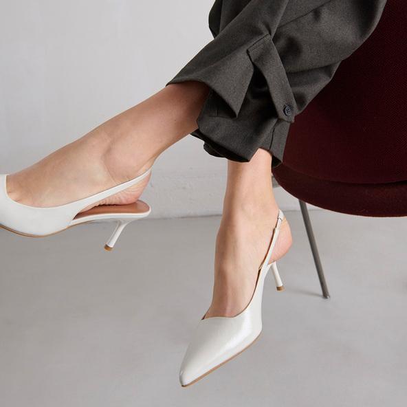 Jonak Pointed-toe Pumps In Pearl Pleated Varnish DIAMANTINE