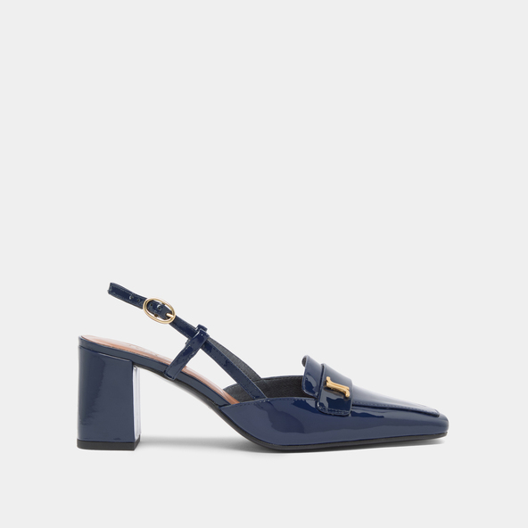 Jonak Pointed-toe Slingbacks In Marine Varnish DESPUES