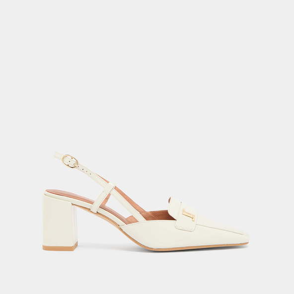 Jonak Pointed-toe Slingbacks In Pearl Lacquer DESPUES