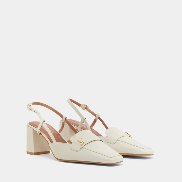 Jonak Pointed-toe Slingbacks In Pearl Lacquer DESPUES