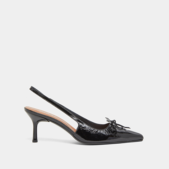Jonak Pumps With Open Backs In Shiny Black Leather DOLENE