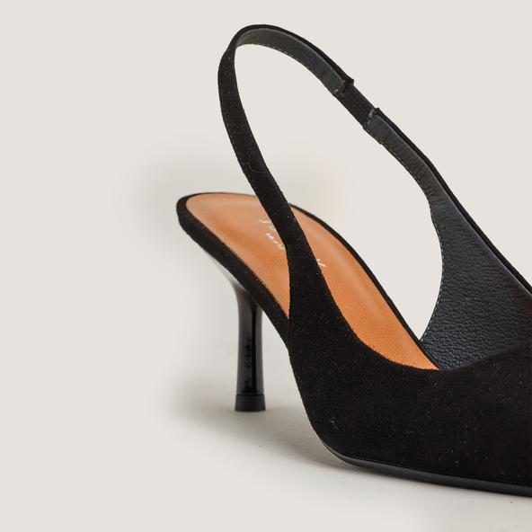 Jonak Pumps With Pointed Toes In Black Velvet DIAMANTINE
