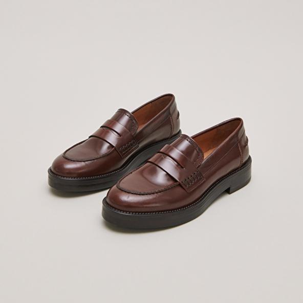 jonak Round-toed loafers in brown patinated leather MIRNA jonak Round-toed loafers in brown patinated leather MIRNA