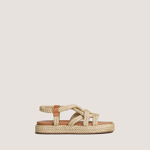 jonak Sandals with cross-over straps in beige rope WAEL