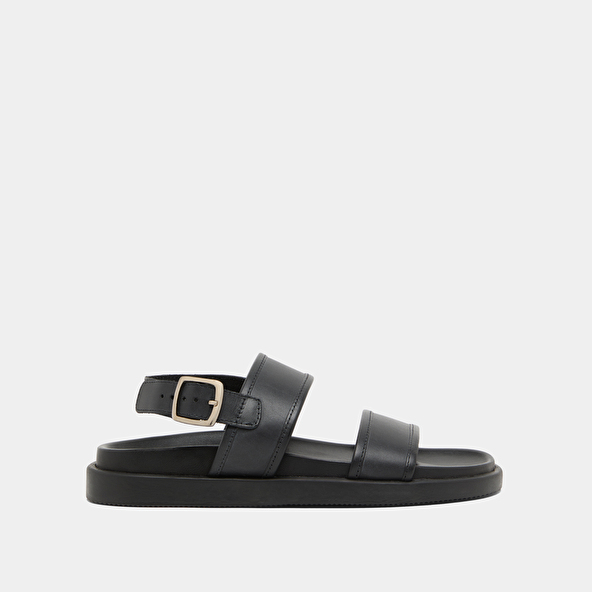 Jonak Sandals With Double Straps In Black Leather WICHITA