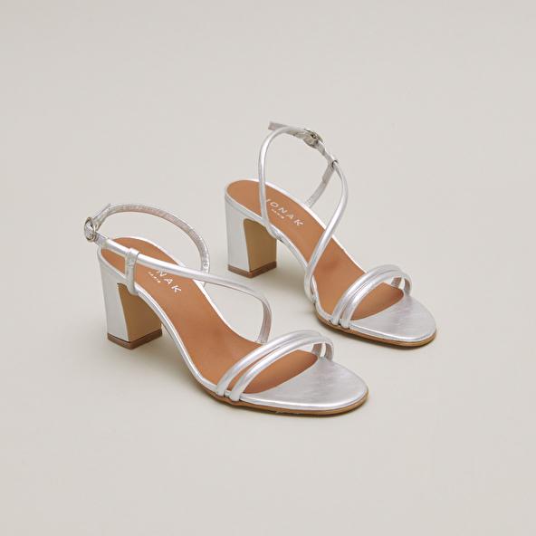 Jonak Sandals With Heels And Straps In Silver Metallic Leather VICENTE