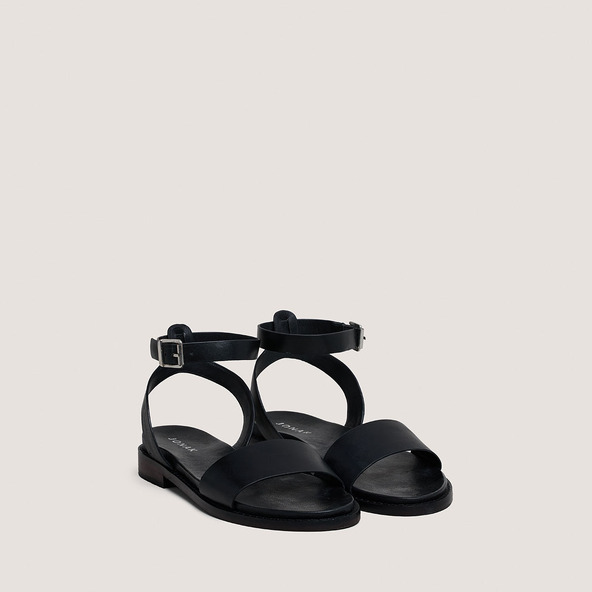 Jonak Sandals With Straps And Adjustable Buckles In Black Leather WIK