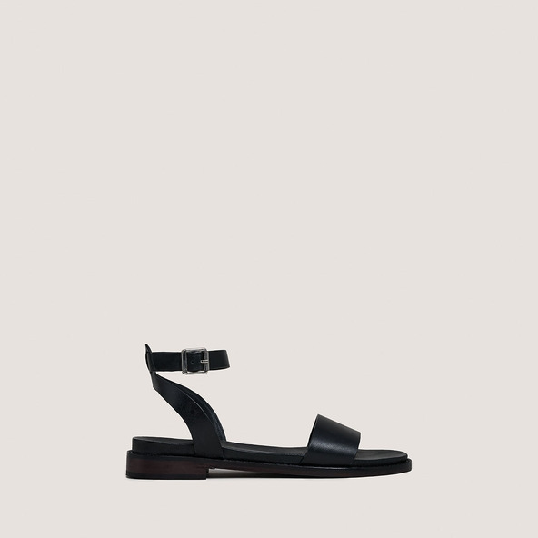 jonak Sandals with straps and adjustable buckles in black leather WIK