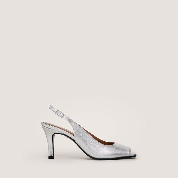jonak Slingback pumps in silver metallic leather DEVOTION