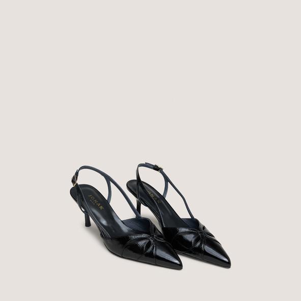 Jonak Slingback Pumps With Pointed Toes In Black Shiny Leather DAMOUR