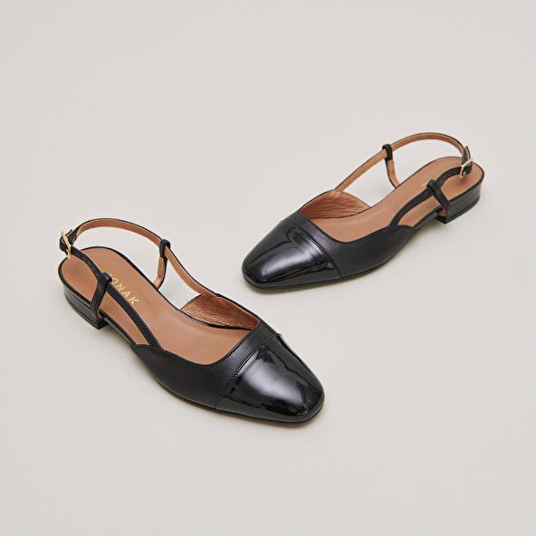 jonak Slingbacks ballet flats in black patent and leather DHAPOU