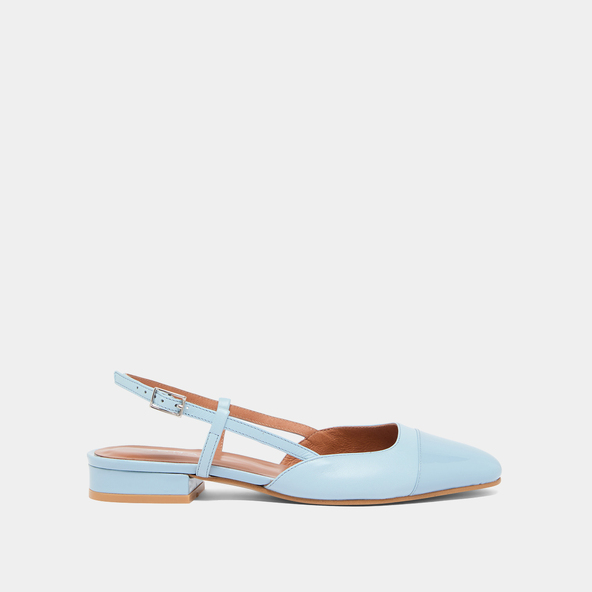 Jonak Slingbacks Ballet Flats In Sky-blue Patent And Leather DHAPOU
