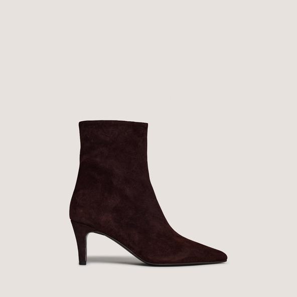 jonak Stiletto-heel ankle boots in brown suede DIEMINA