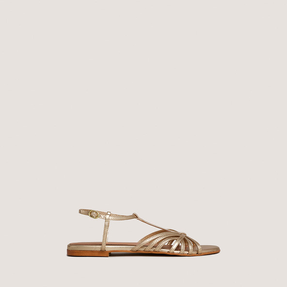 jonak Strapped sandals in gold metallic leather WALLONIE
