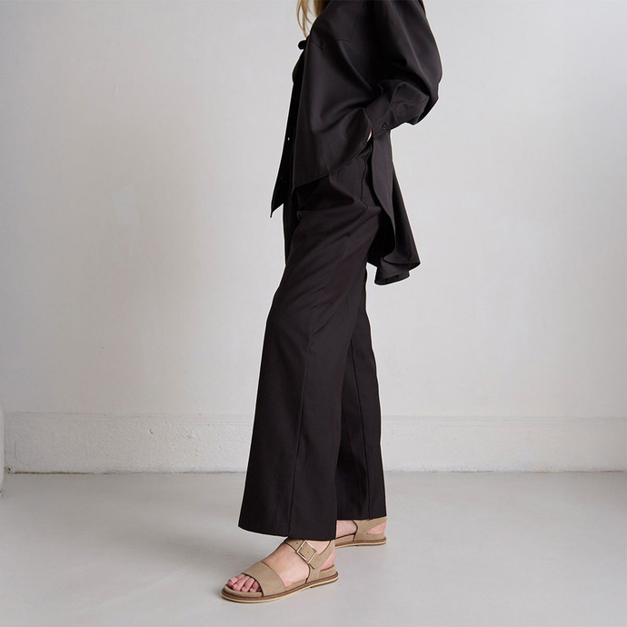 jonak Strappy sandals with open toe in beige velvet ACCO