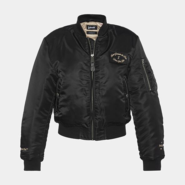 Jonak The Jonak Bomber - Jonak X Schott In Black Nylon THE