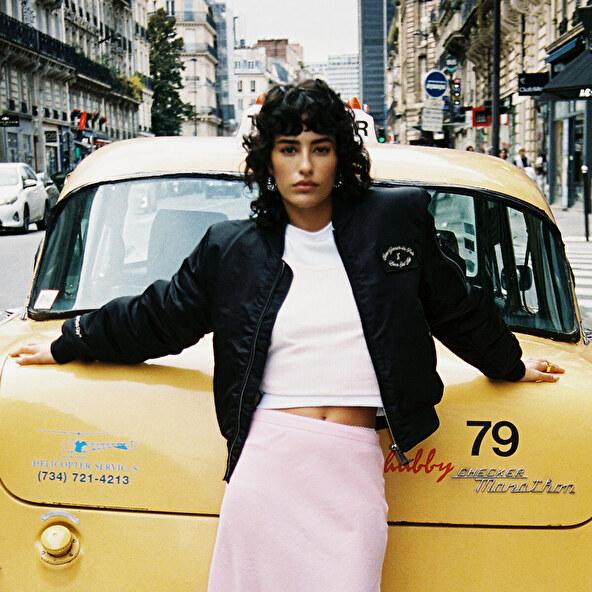 jonak The Jonak Bomber - Jonak x Schott in black nylon THE