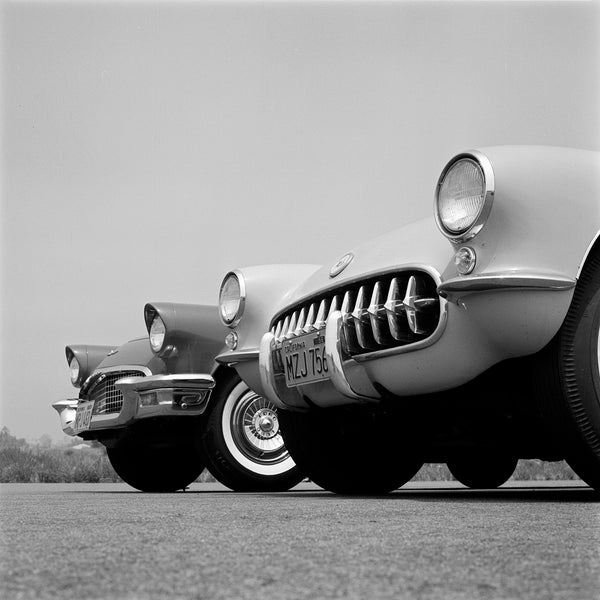 jonathan adler "1957 Ford Thunderbird - Chevrolet Corvette" from Getty Images