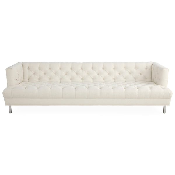 jonathan adler Baxter 100" Deep T-Arm Grand Sofa in Serpette Ivory