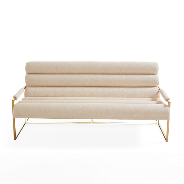 jonathan adler Channeled Goldfinger 67.5” Apartment Sofa