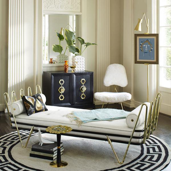 Jonathan Adler Greek Key Border Flatweave Round Rug