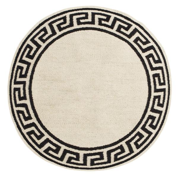 jonathan adler Greek Key Border Flatweave Round Rug