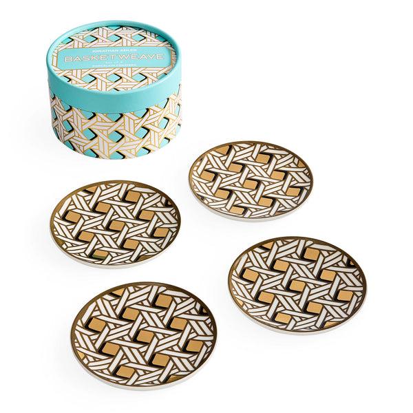 Jonathan Adler Basketweave Coasters
