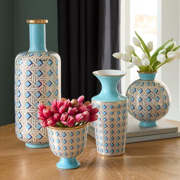Jonathan Adler Basketweave Cuff Vase