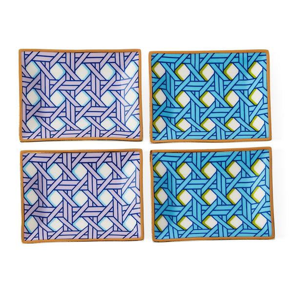 jonathan adler Basketweave Petite Tray Set
