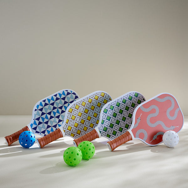 Jonathan Adler Basketweave Pickleball Set