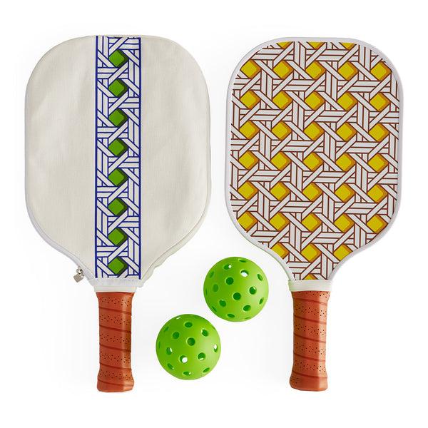 jonathan adler Basketweave Pickleball Set
