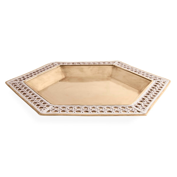 Jonathan Adler Basketweave Serving Tray