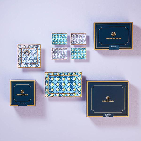 Jonathan Adler Basketweave Square Tray
