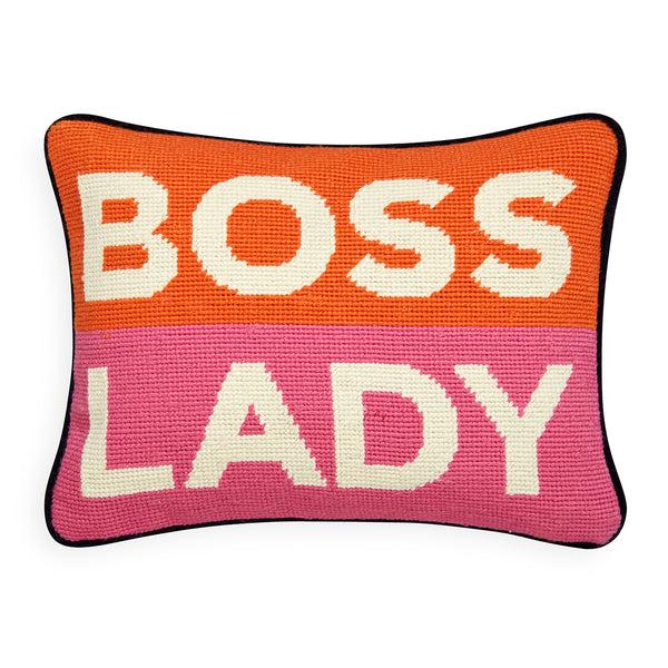 jonathan adler Boss Lady Needlepoint Pillow