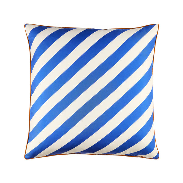 jonathan adler Cabana Blue/Ivory Silk Pillow