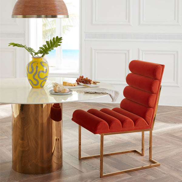 Jonathan Adler Channeled Goldfinger Dining Chair