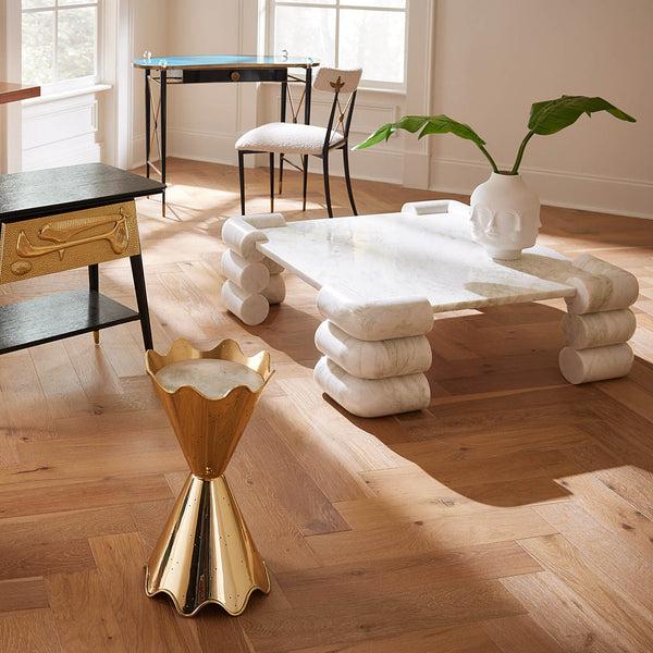 Jonathan Adler Circuit Marble Cocktail Table