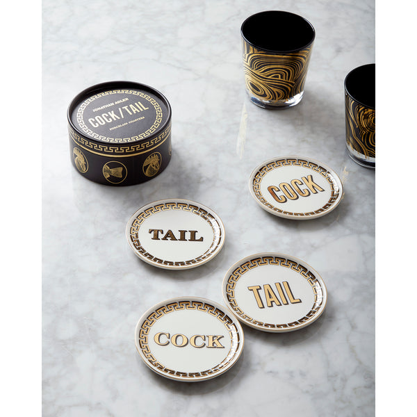 Jonathan Adler Cock/Tail Coasters