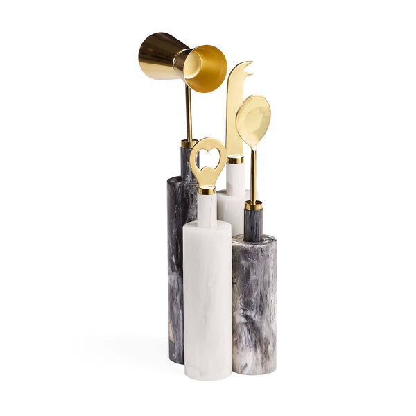Jonathan Adler Como Black & White Barware Set