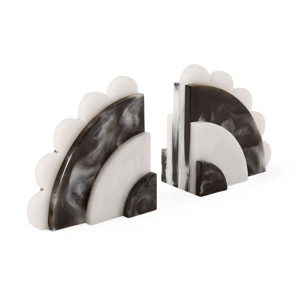 Jonathan Adler Como Black & White Bookends