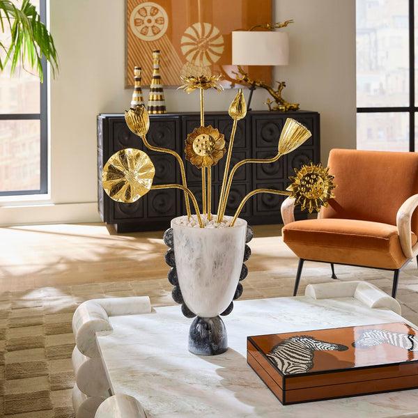 Jonathan Adler Como Black & White Disc Urn